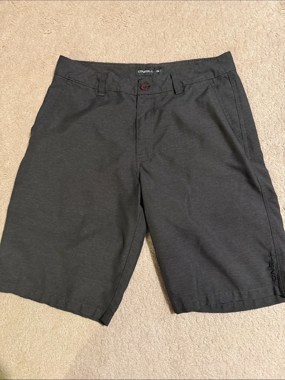 O'Neill Men's Dark Charcoal Flat Front Shorts